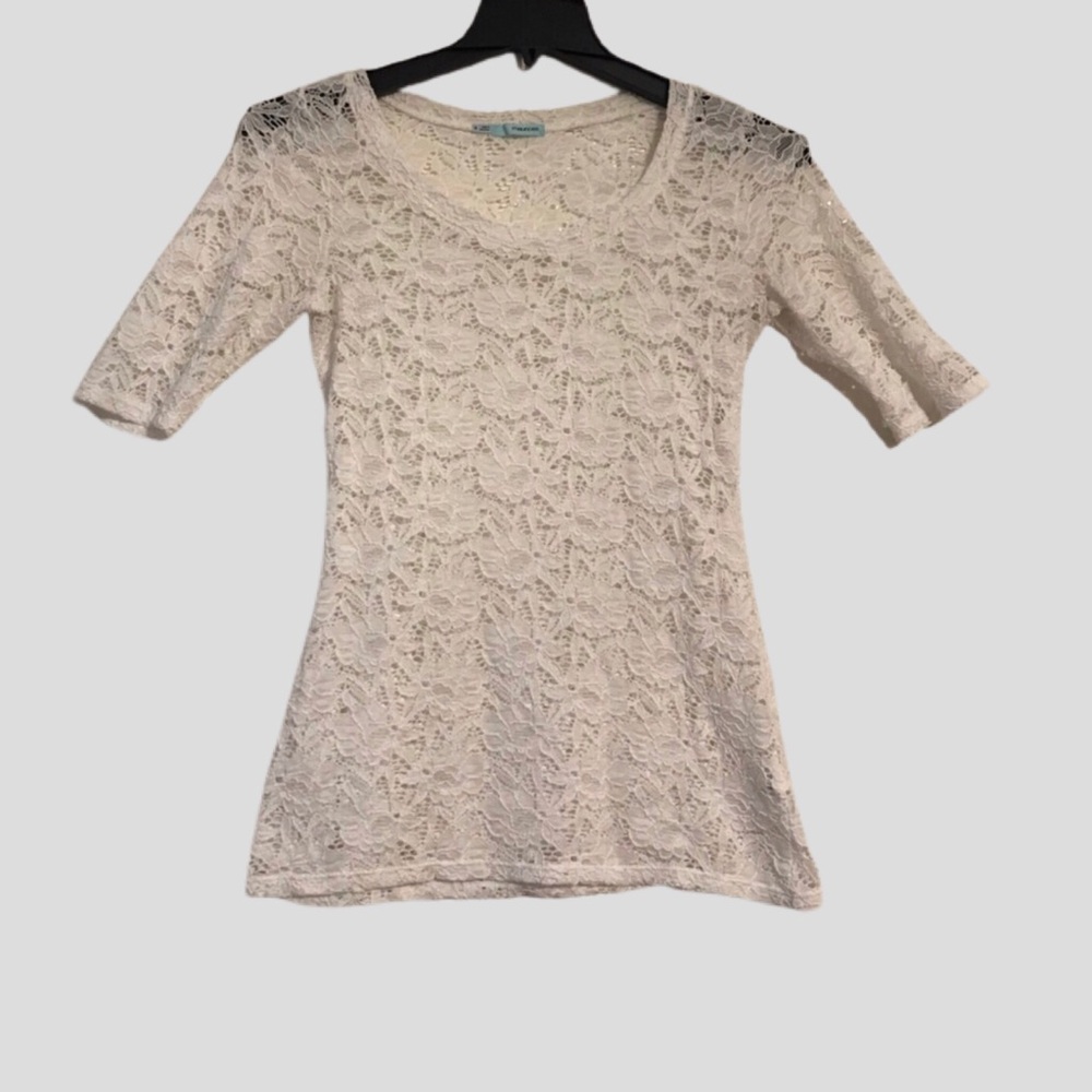 Maurices White Lace Top Size S